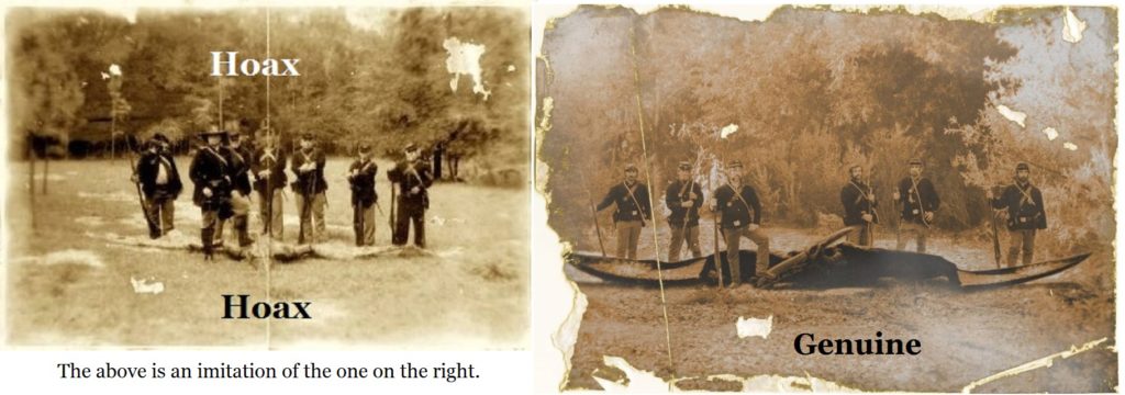Comparing a hoax-photo with a genuine old photo