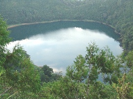 Lake Pung on Umboi Island, home of the ropen